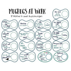 ITH Stickserie - Mug Rugs At Work 1